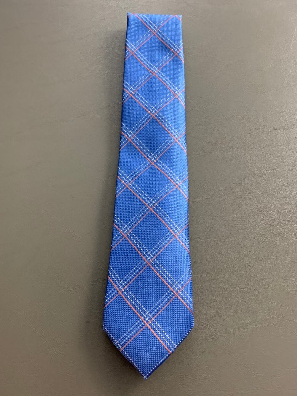 Michael Kors Men's 3'' Silk Blend Check Neck Tie, Blue Multi, One Size, NWT